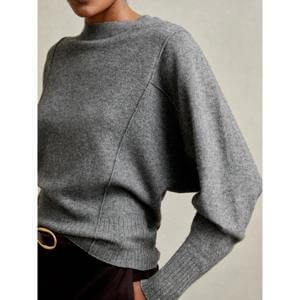 REISS Suki Wool-Blend Reverse-Seam Batwing Jumper